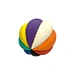 segmented colorful ball natural latex puzzle toy